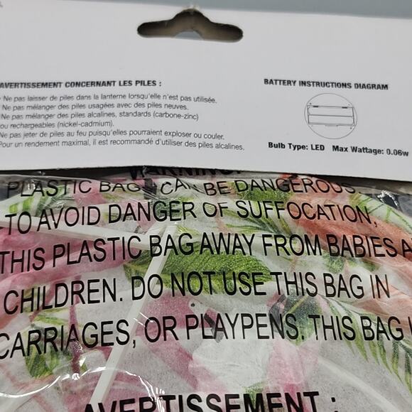 Paper Lanterns 8" x 8" Round LED Lights Flamingo Lot of 4 New - Picture 9 of 11